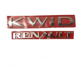 Emblemas Kwid Renault Cromado kit 2 Ps Promoo 